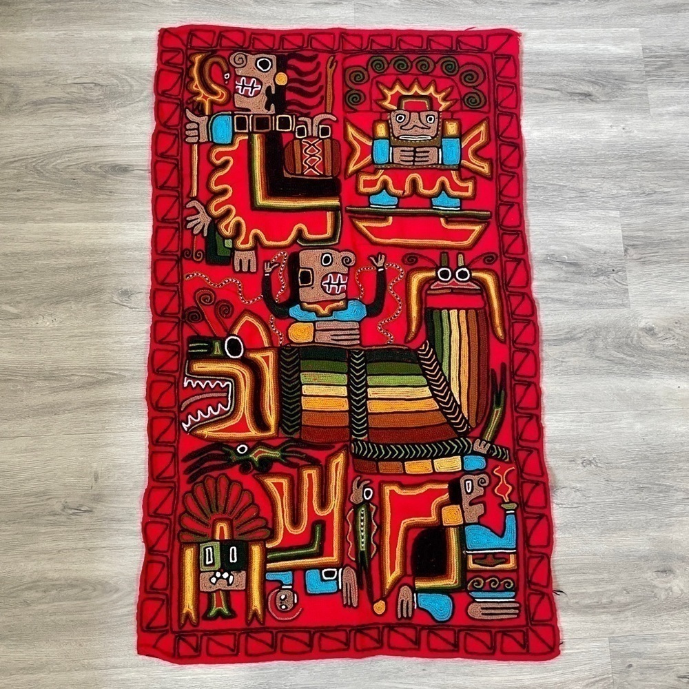 Hand Quilted Throw Multi Color